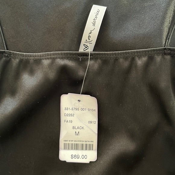 Brand New Cowl Neck Satin Effect Mini Dress - Black - Picture 4 of 4